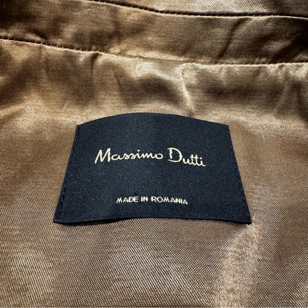 Massimo Dutti Sateen Moto Vest with Silver Asymmetrical Zipper - Picture 8 of 12